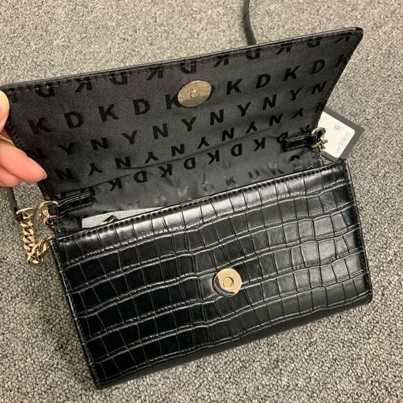 DKNY Veronica Woc Crossbody Crocodile pattern fashion  handbag - Picture 5 of 14